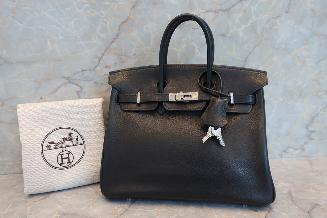 HERMES／エルメス バーキン25 トリヨンクレマンス ブラック □J刻印 ハンドバッグ 700070042