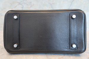 HERMES／エルメス バーキン25 トリヨンクレマンス ブラック □J刻印 ハンドバッグ 700070042