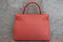 将图片加载到图库查看器，HERMES KELLY 35 Clemence leather Crevette □Q刻印 Shoulder bag 600090190
