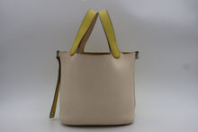 Load image into Gallery viewer, HERMES PICOTIN LOCK CASAQUE PM Clemence leather Lime/Nata Y Engraving Hand bag 800090200
