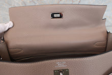 将图片加载到图库查看器，HERMES KELLY 35 Clemence leather Gris tourterelle □N刻印 Shoulder bag 600080134
