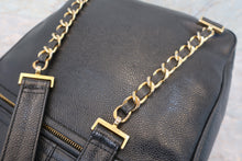 Load image into Gallery viewer, CHANEL CC Chain back pack Caviar skin Black/Gold hadware Back pack 700120041
