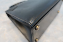 将图片加载到图库查看器，HERMES MINI KELLY 20 Box carf leather Black 〇S刻印 Shoulder bag 800050094
