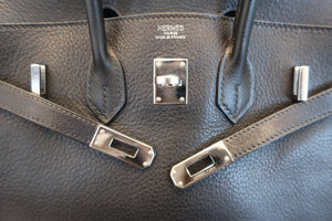 HERMES／エルメス バーキン25 トリヨンクレマンス ブラック □J刻印 ハンドバッグ 700070042