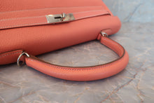 将图片加载到图库查看器，HERMES KELLY 35 Clemence leather Crevette □Q刻印 Shoulder bag 600090190
