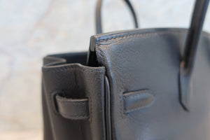 HERMES／エルメス バーキン25 トリヨンクレマンス ブラック □J刻印 ハンドバッグ 700070042