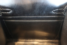 将图片加载到图库查看器，HERMES MINI KELLY 20 Box carf leather Black 〇S刻印 Shoulder bag 800050094
