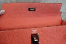 将图片加载到图库查看器，HERMES KELLY 35 Clemence leather Crevette □Q刻印 Shoulder bag 600090190
