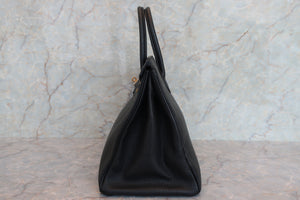 HERMES／エルメス バーキン35 フィヨルド ブラック 〇Z刻印 ハンドバッグ 700080047