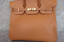 将图片加载到图库查看器，HERMES HAUT A COURROIRE 32 Veche lether Natural □F刻印 Hand bag 600080142
