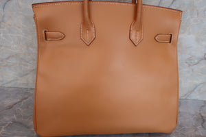 HERMES HAUT A COURROIRE 32 Veche lether Natural □F刻印 Hand bag 600080142