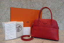 將圖片載入圖庫檢視器 HERMES／エルメス ボリード27 ヴォーエプソン ルージュカザック T刻印 ショルダーバッグ 700070017
