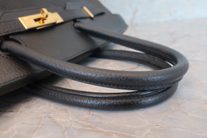 HERMES／エルメス バーキン35 フィヨルド ブラック 〇Z刻印 ハンドバッグ 700080047