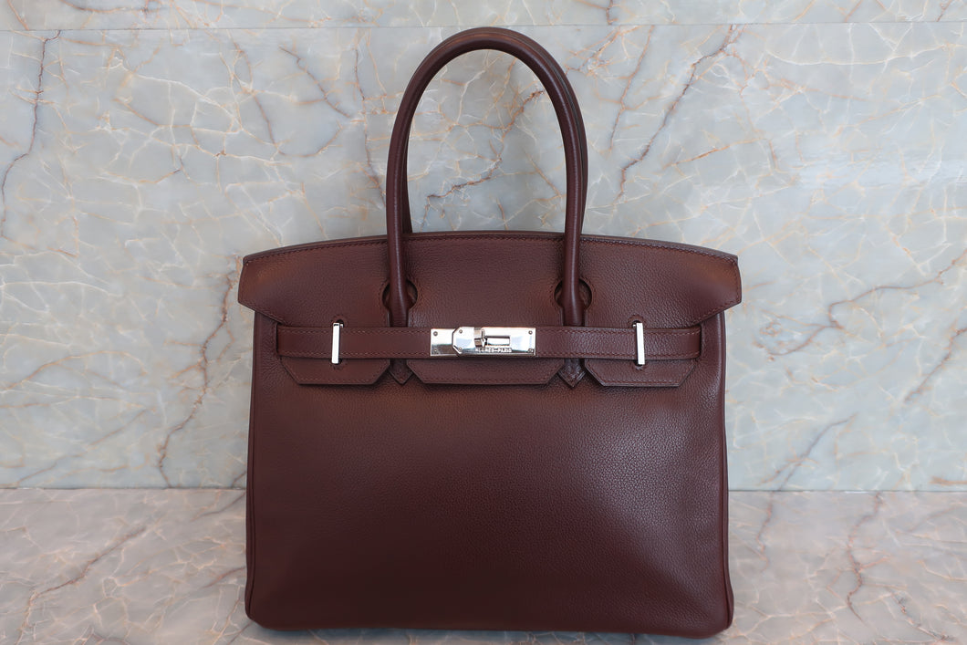 HERMES／エルメス バーキン30 ヴォーガリバー ハバナ □J刻印 ハンドバッグ 600090189