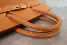 将图片加载到图库查看器，HERMES HAUT A COURROIRE 32 Veche lether Natural □F刻印 Hand bag 600080142
