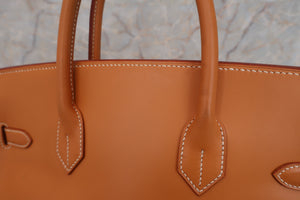 HERMES HAUT A COURROIRE 32 Veche lether Natural □F刻印 Hand bag 600080142