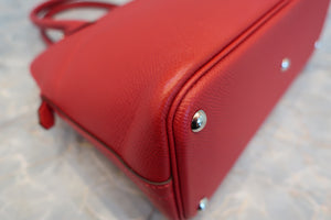 HERMES／エルメス ボリード27 ヴォーエプソン ルージュカザック T刻印 ショルダーバッグ 700070017