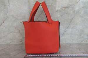 HERMES／エルメス ピコタンロックＰＭ トリヨンクレマンス ルージュトマト D刻印 ハンドバッグ 700060092