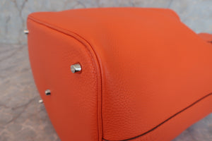 HERMES／エルメス ピコタンロックGM トリヨンクレマンス オレンジポピー T刻印 ハンドバッグ 700090143