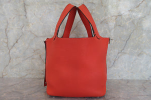 HERMES／エルメス ピコタンロックＰＭ トリヨンクレマンス ルージュトマト D刻印 ハンドバッグ 700060092