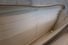 将图片加载到图库查看器，HERMES Azapp Long Silkin Epsom leather/Silk White □M刻印 Wallet 500110097
