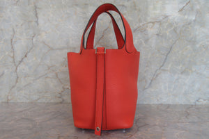 HERMES／エルメス ピコタンロックＰＭ トリヨンクレマンス ルージュトマト D刻印 ハンドバッグ 700060092