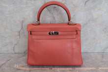 Load image into Gallery viewer, HERMES KELLY 25 Swift leather Rosy □L Engraving Shoulder bag 600080125
