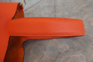 HERMES／エルメス ピコタンロックGM トリヨンクレマンス オレンジポピー T刻印 ハンドバッグ 700090143