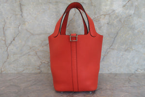 HERMES／エルメス ピコタンロックＰＭ トリヨンクレマンス ルージュトマト D刻印 ハンドバッグ 700060092
