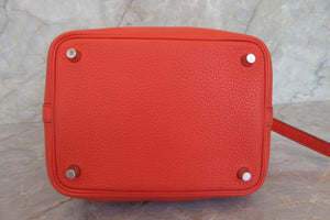HERMES／エルメス ピコタンロックＰＭ トリヨンクレマンス ルージュトマト D刻印 ハンドバッグ 700060092