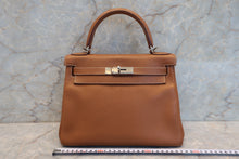 将图片加载到图库查看器，HERMES KELLY 28 Clemence leather Gold X刻印 Shoulder bag 700070040
