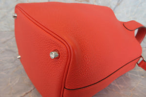 HERMES／エルメス ピコタンロックＰＭ トリヨンクレマンス ルージュトマト D刻印 ハンドバッグ 700060092