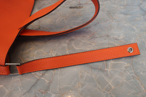 HERMES／エルメス ピコタンロックGM トリヨンクレマンス オレンジポピー T刻印 ハンドバッグ 700090143