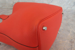 HERMES／エルメス ピコタンロックＰＭ トリヨンクレマンス ルージュトマト D刻印 ハンドバッグ 700060092