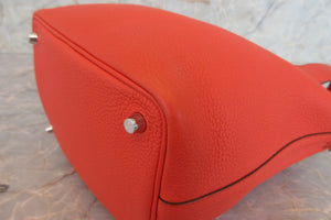 HERMES／エルメス ピコタンロックＰＭ トリヨンクレマンス ルージュトマト D刻印 ハンドバッグ 700060092