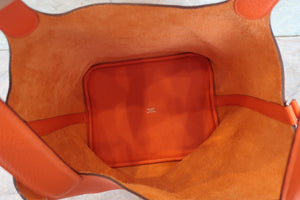 HERMES／エルメス ピコタンロックGM トリヨンクレマンス オレンジポピー T刻印 ハンドバッグ 700090143