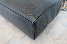 画像をギャラリービューアに読み込む, CHANEL/シャネル トリプルココマークチェーンショルダーバッグ キャビアスキン ブラック/ゴールド金具 ショルダーバッグ 800030125
