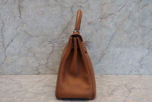 将图片加载到图库查看器，HERMES KELLY 28 Clemence leather Gold X刻印 Shoulder bag 700070040
