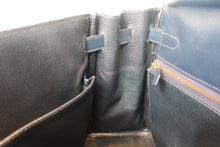 将图片加载到图库查看器，HERMES KELLY 32 Box carf leather Navy ○W刻印 Shoulder bag 700100146
