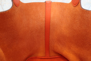 HERMES／エルメス ピコタンロックGM トリヨンクレマンス オレンジポピー T刻印 ハンドバッグ 700090143