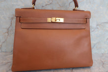 将图片加载到图库查看器，HERMES KELLY 32 Graine Couchevel leather Gold □A刻印 Shoulder bag 600090185
