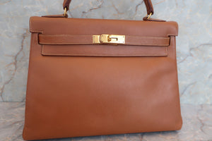 HERMES KELLY 32 Graine Couchevel leather Gold □A刻印 Shoulder bag 600090185