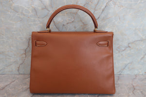 HERMES KELLY 32 Graine Couchevel leather Gold □A刻印 Shoulder bag 600090185