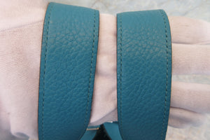 HERMES／エルメス ピコタンロックGM トリヨンクレマンス ターコイズ □R刻印 ハンドバッグ 700040040