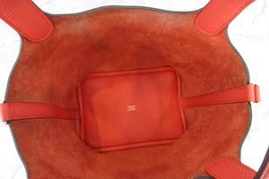 HERMES／エルメス ピコタンロックＰＭ トリヨンクレマンス ルージュトマト D刻印 ハンドバッグ 700060092