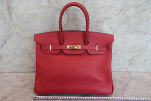 HERMES／エルメス バーキン35 トゴ ルージュガランス □N刻印 ハンドバッグ 700090135