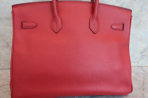 HERMES／エルメス バーキン35 トゴ ルージュガランス □N刻印 ハンドバッグ 700090135