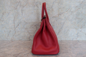 HERMES／エルメス バーキン35 トゴ ルージュガランス □N刻印 ハンドバッグ 700090135