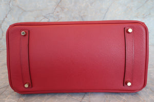 HERMES／エルメス バーキン35 トゴ ルージュガランス □N刻印 ハンドバッグ 700090135