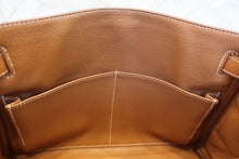 将图片加载到图库查看器，HERMES KELLY 28 Clemence leather Gold X刻印 Shoulder bag 700070040
